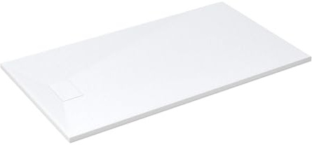 Duschwanne 160x90 cm SMC – Bodenebene Duschtasse mit Antirutsch-Beschichtung – Flaches Duschboard in Weiß – Leichte Reinigung – Rutschhemmend – Barrierefreier Einstieg – ohne Ablaufgarnitur