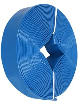 Tubo di controlavaggio per piscina, Tubo flessibile Rebower in PVC Layflat da 1 pollice multicolore 20, 50 metri(Blue,20 meters)