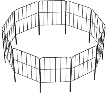 Valla de Jardín - 10 Paneles Metálicos de Alambre para Exterior - Paneles de Cerca para Jardín,para Perros, Plantas, Flores, Porche, Conejos, Patio Exterior, Balcón, Terraza