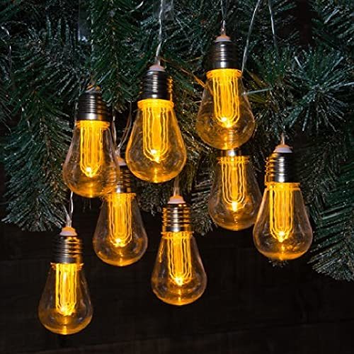 NOMA Vintage Small Retro Style Light Chain, 20 LED Bulbs