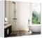 COSTWAY Armoire de Toilette avec Miroir en Bois MDF, Armoire de Salle de Bain avec Grand Espace de Stockage inclut de 3 Etagères, 3 Portes, 900x110x650 mm