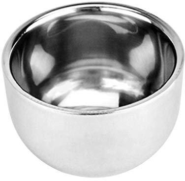 XTYaa Double Layer Stainless Steel Cup Thicken Durable Shave Soap Bowl Heat Insulation Smooth Shaving Mug Wine Alcohol Tea Cup Men