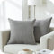 Topfinel Kissenbezug 65x65 cm Grau 2er Set Flauschig Chenille Deko Wohnzimmer Kissenhülle Kissenbezüge Sofakissen Dekokissen Kuschelkissen Zierkissen Für Sofa Bett Garten Balkon Outdoor