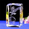 Statue aus Kristallglas, 3D-Lasergravur, Adler, Dekoration, Tier-Kristallglas, Würfel, Gravur, Ornament mit Geschenkbox (50 x 50 x 80 mm)