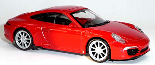 generisch Porsche 911 (991) Carrera S modello da collezione ca. 1:43 / ca. 9-10 cm rosso di Welly