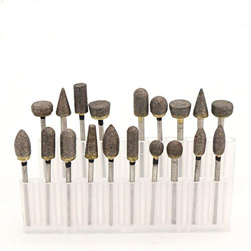 1 Stück langlebiges 3-mm-Diamant-Grat-Schleifkopf-Rotationsschnitzwerkzeug Gesintertes Schleifmittel für Jade-Peeling-Zubehör Bohrer, Nr. 4 x 2,35 mm