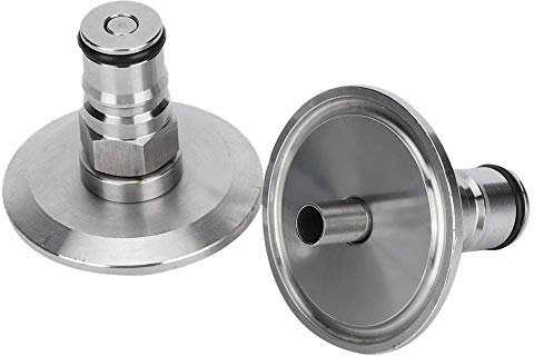 Atyhao 2Pcs 304 Edelstahl Homebrew Keg 1,5 Zoll Tri-Clamp an Ball Lock Pfostenadapter Fitting Clamp an Homebrew Bier Conry Keg Ball Lock