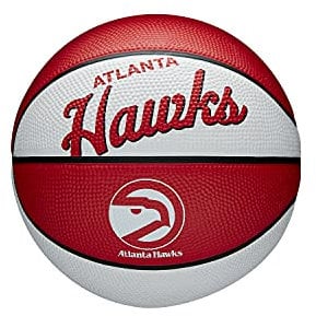 Wilson Mini-Basketball TEAM RETRO, ATLANTA HAWKS, Outdoor, Gummi, Größe: MINI