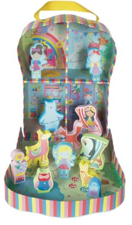Floss & Rock 43P6364 Rainbow Fairy Spielbox mit Holzstücken