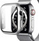 Miimall Hülle Kompatibel mit Apple Watch Series 6/SE/5/4 44mm Schutzhülle mit Glas Displayschutz, Hard PC Vollabdeckung Ultradünne Kratzfest Schutz Case für iWatch 44mm - Silber