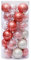 U. Uberlux Weihnachtskugeln 30 Stück 6 cm Ø Christbaumkugeln Christbaumschmuck Kunstoff Set, Rot, Silber, Transparent