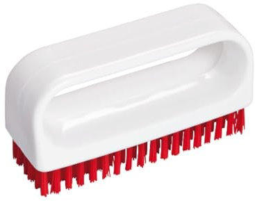 Hag Bürsten 7121 Handwaschbürste mit Bügel, HACCP, Rot, 9cm Länge, 10 Stück