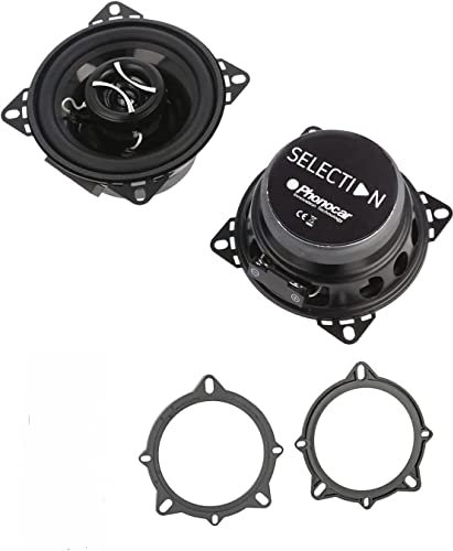 Phonocar Auto Lautsprecher Boxen 2041 140 Watt 10 cm 2 Wege Koax passend für BMW 5er E60 E61 2006-2010 Türen vorne