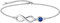 Suplight Bracelets de Cheville Infini pour Femme Beach Anklet Bleu Saphir September Birthstone Anklet Argent Sterling