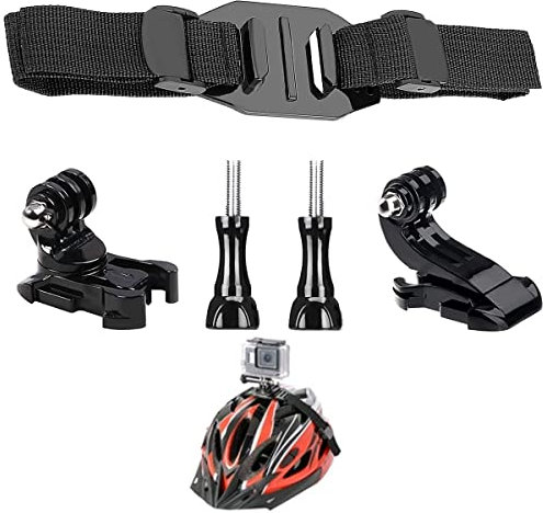 Lupholue Vented Helmet Strap Holder Mountain Cycling Mount for GoPro Hero 13, 12, 11, 10, 9, 8, 7, (2018), 6 5, Hero Black, Session, Xiaomi Yi, SJCAM, Campark