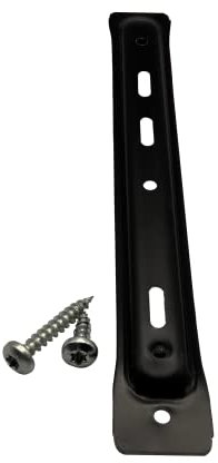 FRÜH Schnellbautechnik Bohlenhalter Unsichtbare Terrassenbefestigung 85S 85E für Terrassendielen 90-140mm 50Stk (Edelstahl V2A Schrauben), Schwarz