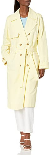 The Drop Damen Noa Trench Coat, Pastellgelb, XS