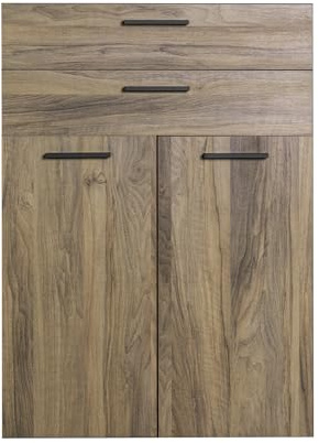 Composad | Paar Türen und Schubladen der Linie Davinci Brera, (BxHxT) 75 x 104,70 x 1,60 cm, Farbe Walnuss Brera, Made in Italy