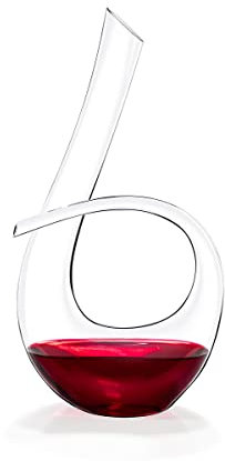 Wilmax Rotwein-Dekanter | 1000 ml | Wein-Karaffe aus Glas | Wein-dekantierer | Weinkaraffe | Dekantierkaraffe | Weindekantierer | Glaskaraffe | Weißweingläser |