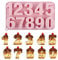 Molde de Números RNHDLY Molde de Silicona Números, Molde Silicona Chocolate, Molde de Silicona Número 0-9 Moldes de Numero para Tartas para Chocolate, Reposteria, Fondant, Gelatina, Galletas