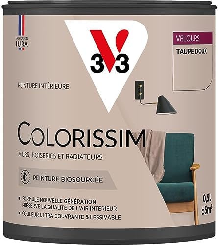 V33 Peinture multi-supports Colorissim® Taupe doux Velours 0,5L