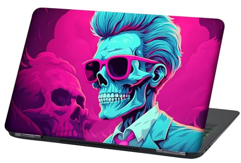 Finest Folia Laptop Film Cover: Strange Adhesive Film, Notebook Sticker, Protective Cover, Self-Adhesive Vinyl Skin Sticker, 17 Inches, LP101 Skullman