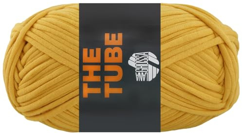 LANA GROSSA The Tube | Weiches & gefüllte, ideal geeignet für Home- Accessoires und Taschen | Handstrickgarn aus 60% Baumwolle & 40% Nylon | 200g Wolle zum Stricken & Häkeln | 114m Garn FB 24