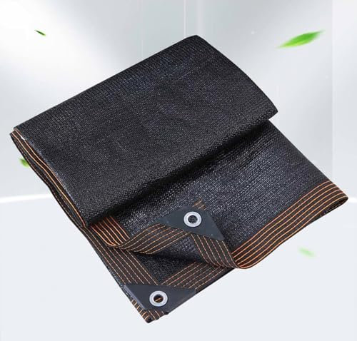 Voile d'ombrage 3x3 Carré Filet Ombrage Filet d'ombrage ExtéRieur 90% Anti UV Jardin Filet Anti Grele Toile pour Pergola Jardin pour Jardin Balcon Garage Ferme Voitures Poulailler,black-5x8m