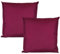 JACK 2er Set Outdoor Kissenhülle Kissenbezug 50x50cm Wasserfest Sitzkissen Lounge Kissen Garten Stuhl Lotus Effekt, Farbe:Bordeaux
