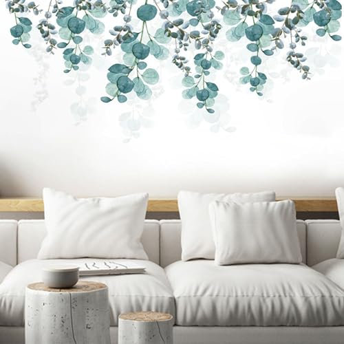 astylishome Wall Stickers for Bedrooms for Boys Vine Sticker Green Plants Evergreen Leaves Decals Living Room Bedroom TV Background Walls Décor Self Adhesive Wallpaper 0808