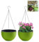 LoJax Ensemble de 2 Pots de Fleurs Suspendus avec chaîne en Acier Inoxydable, Pots de Fleurs Suspendus pour Balcon intérieur et extérieur et Pots de Fleurs Suspendus