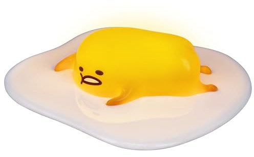 Gudetama Icon Light Offiziell lizenzierte Sanrio Flexible Gummi Ei 3D Lampe Lazy Egg Nachtlicht für Jungen und Mädchen Anime Cartoon Raumdekor, Gelb