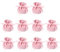 PATIKIL Sacchetti in Velluto con Coulisse 6x6, 10pz Sacchetto Regalo in Velluto con Perle, Mini Sacchetti Imballaggio per Bomboniere Natale Fettuccia Gioielli, Rosa