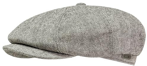 WEROR Schiebermütze Herren – Flatcap Schirmmütze Mütze mit Schirm - Cap mit Baumwollfutter - Herbst/Winter – WEROR-437.1 (58, Beige)