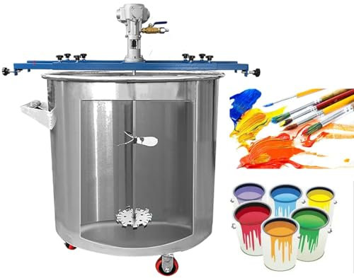 factildfulzhan IBC-pneumatischer rührwerk, 3-Zylinder-Fass-Spezialmischer mit großer Öffnung, 0–2500 U/min, 880 mm Edelstahl-Rührstab, Länge 720–1200 mm einstellbar, 0–1000 kg