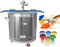 factildfulzhan IBC-pneumatischer rührwerk, 3-Zylinder-Fass-Spezialmischer mit großer Öffnung, 0–2500 U/min, 880 mm Edelstahl-Rührstab, Länge 720–1200 mm einstellbar, 0–1000 kg