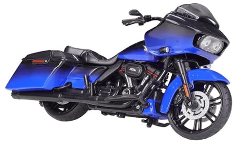 flrian Für Harley-Davidson 2018 CVO Road Glide, Motorradmodell Im Maßstab 1:18, Druckguss-Fahrzeugmodell, Simulationsfahrzeug, Motorrad-Replik, Sammlung, Geschenk Motorrad-Modelle(Blue)