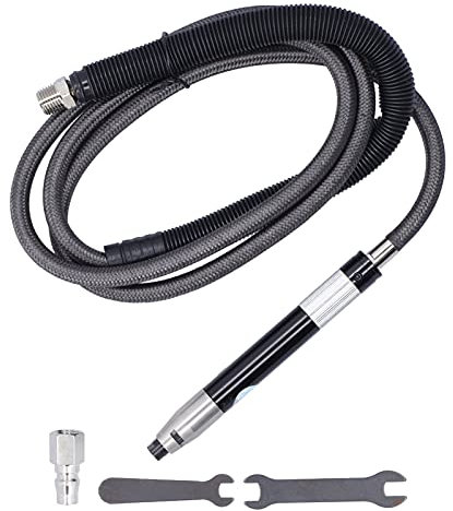 ANKROYU KP-6091 Air Engraving Pen, Alloy Steel Air Grinder Portable Polishing Tool Set Kit, Adjustable Pneumatic Engraving Pen for Stone Wood Carving (Japanese Style)