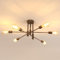 Comely Lamparas de Techo Industrial, E27 Lámpara Araña Techo Vintage con Ángulo Ajustable 180°, Plafon Sputnik de Metal 6 Luces para Salon Dormitorio Cocina Pasillo, Bronce, Diá 72 cm
