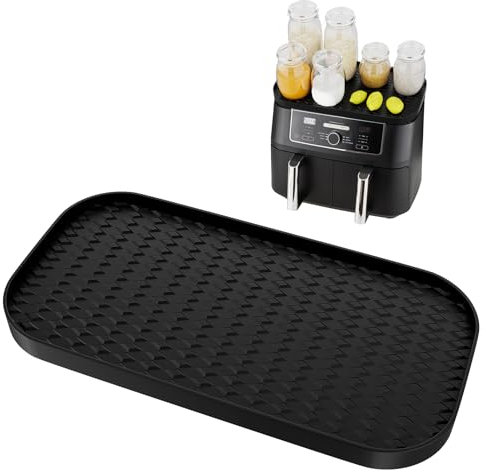 Pinyenr Aufbewahrungsregal aus Silikon für Ninja AF400EU & AF451EU,Airfryer Zubehör Heißluftfritteuse AF400EU/AF451EU Multifunktionales Silikonpad,Schwarz