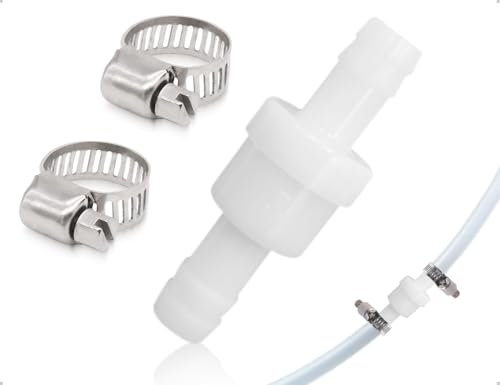 AOYEGIC valvola di ritegno, lavatrici in plastica Valvola di ritorno con nastri di serraggio, utilizzata per acqua liquido aria carburante gas