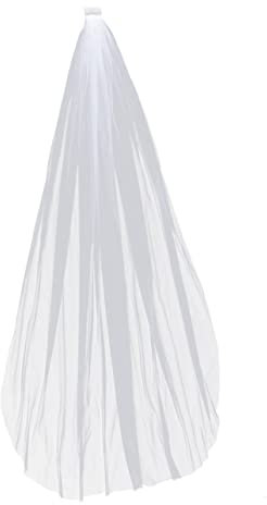 Veemoon Brautschleier Lang in Weiß – Kapellenlänge Schleier Mit Pailletten Für Den Perfekten Schleiertanz – Eleganter - Langer Hochzeitsschleier in Für Bräute