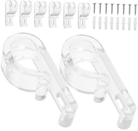 HOMSFOU Supporto per Corda per Tende Clip per Mantovane Rullo Tensione Tende Rullo Trasparenti Nido d'Ape in Ganci per Ferramenta Maniglie per Orli