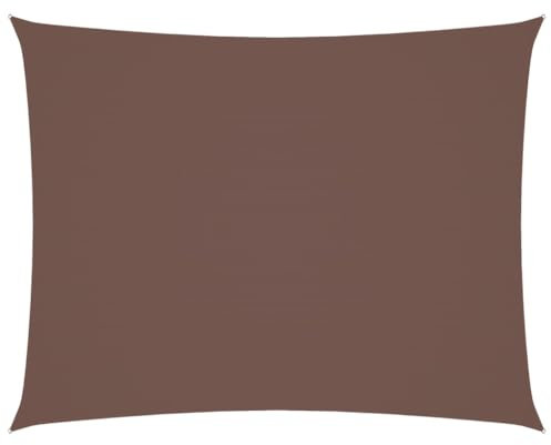 vidaXL Toldo de Vela Rectangular de Tela Oxford marrón 3x6 m