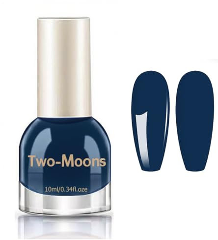 Blue Nail Varnish - Navy Blue Nail Polish - Air Quick Dry Nail Varnish - Dark Blue Nail Art Polish For Women Girls Manicure Diy - High Glossy & Long Lasting & No Uv Needed