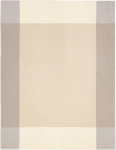 biederlack Plaid mit Zierstich Frame Farbe Nature Größe 150 x 200
