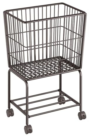 Colcolo Rollender Wäschewagen, Aufbewahrungskorb, Metall, Mehrzweck-Wäschekorb aus Draht, Trolley-Organizer für Küche, Büro, Wohnzimmer