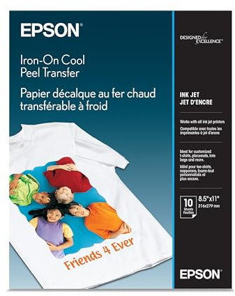 Iron-On Inkjet Transfer, 8-1/2 x 11, White, 10 Sheets/Pack