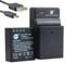 DSTE BLH-1 Li-Ion Batteria (2-Pacco) e Caricabatterie USB Compatibile per Olympus EM1 Mark II