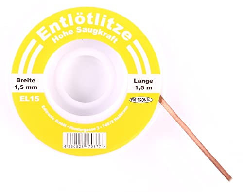 Entlötlitze 1,5mm - Hohe Saugfähigkeit - Spule Sauglitze Kupfer 1,5 mm